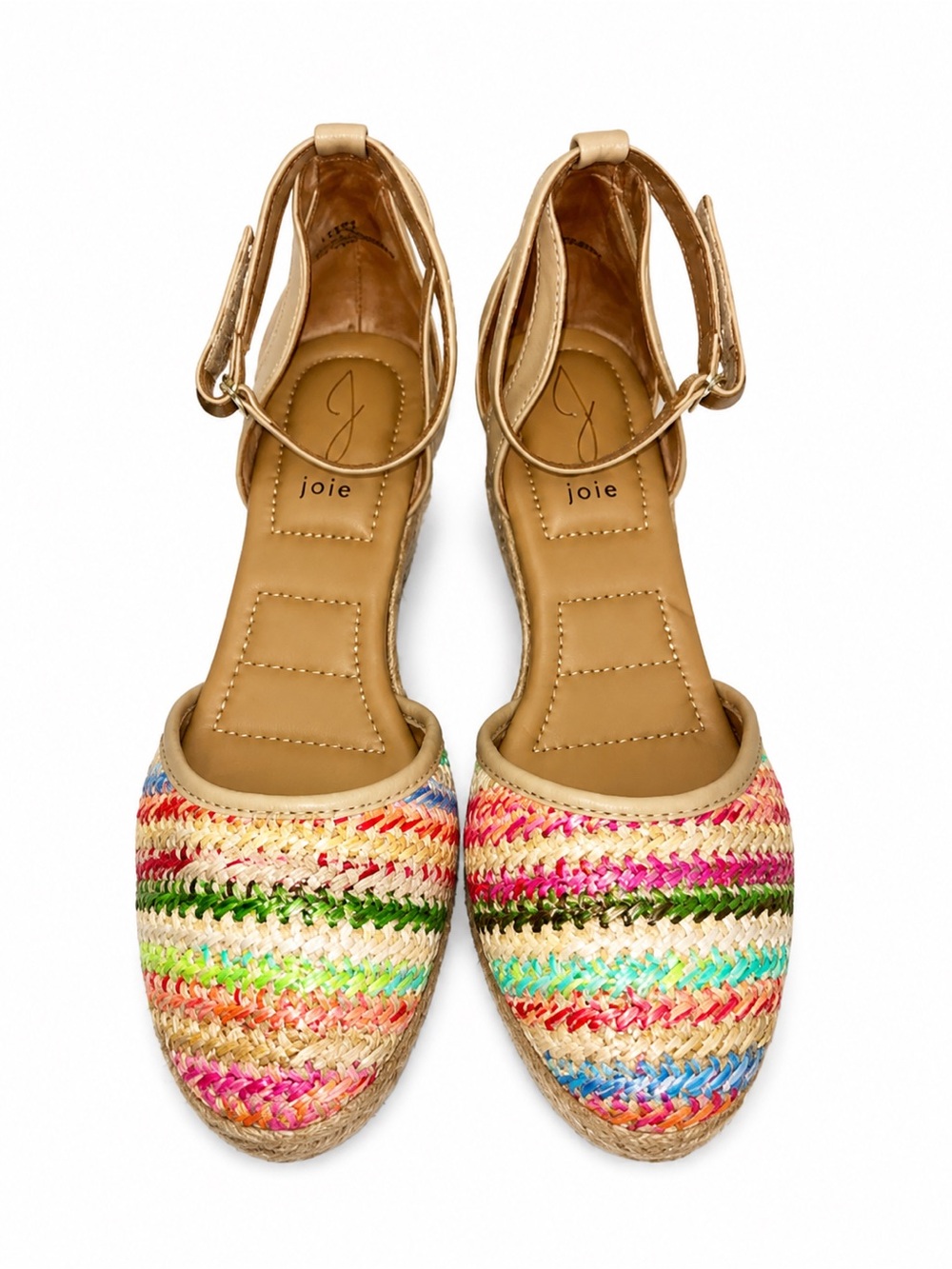 JOIE Multicolor Espadrille Ankle-Strap Wedge Sandal NEW!! 8.5